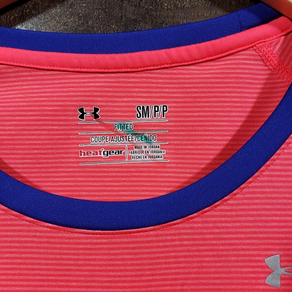 Under armour striped short sleeve athletic top - Picture 3 of 7